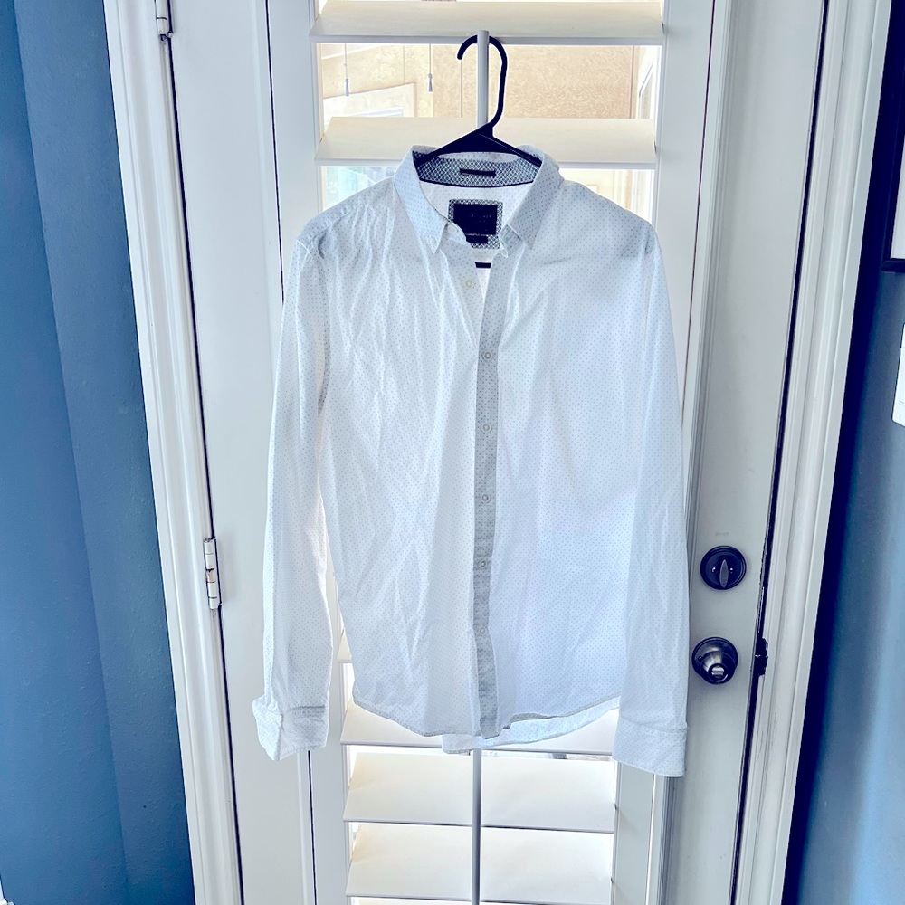 Men’s Denim & Flower Long Sleeved Shirt